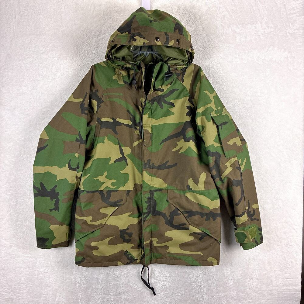 USGI ECWCS Cold Weather Parka Mens M Woodland ERDL Camo Gore-Tex Military Army